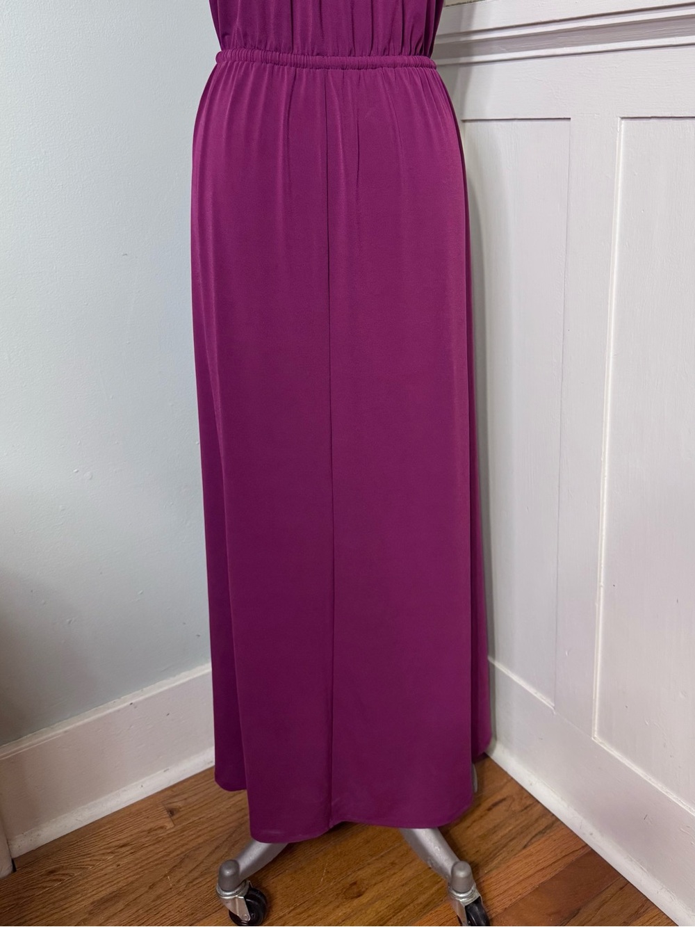 Lane Bryant Purple Halter Maxi Dress Elastic Tie Waist & Rose Gold Detail 22/24 - Picture 6 of 9